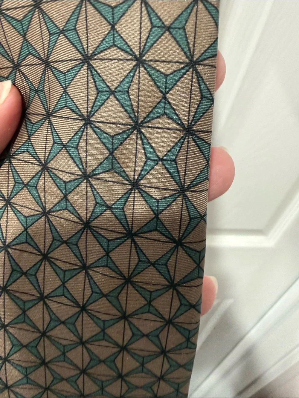 Classic Geometric Men's Tie by Museum of fine Arts Boston. Silk, stain see pic
